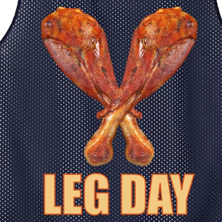 Leg Day Funny Thanksgiving Turkey Mesh Reversible Basketball Jersey Tank