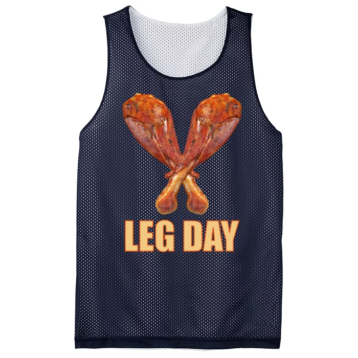 Leg Day Funny Thanksgiving Turkey Mesh Reversible Basketball Jersey Tank