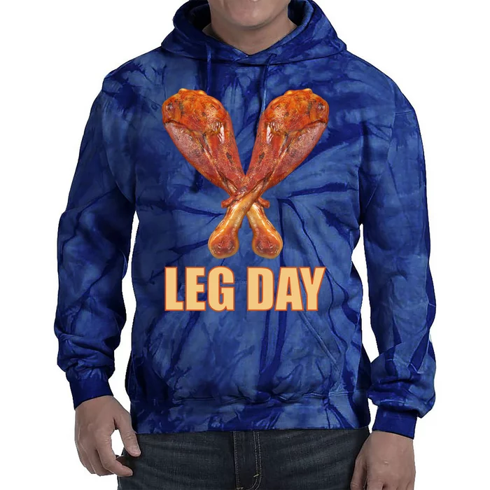 Leg Day Funny Thanksgiving Turkey Tie Dye Hoodie