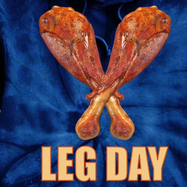 Leg Day Funny Thanksgiving Turkey Tie Dye Hoodie