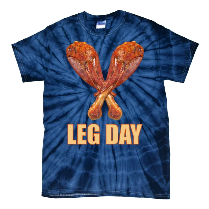 Leg Day Funny Thanksgiving Turkey Tie-Dye T-Shirt