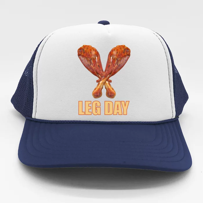 Leg Day Funny Thanksgiving Turkey Trucker Hat