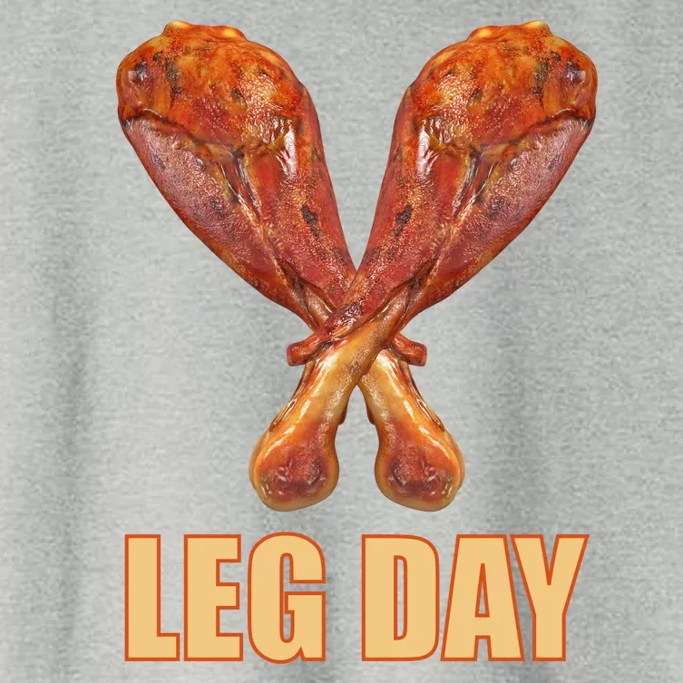 Leg Day Funny Thanksgiving Turkey Women's Crop Top Tee