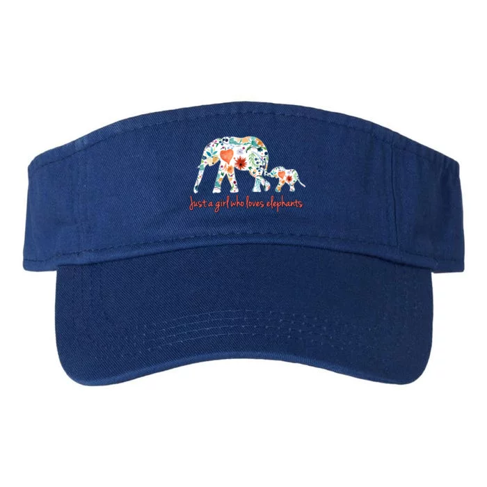 Loves Elephants Gift Great Gift Valucap Bio-Washed Visor