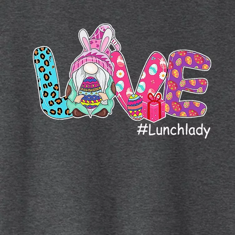 Love Easter Gnome Lunch Lady Bunny Happy Easter Day Women's Crop Top Tee