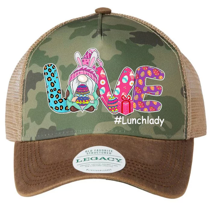 Love Easter Gnome Lunch Lady Bunny Happy Easter Day Legacy Tie Dye Trucker Hat