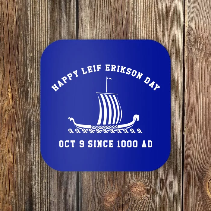 Leif Erikson Gift Raven Oct 9 Since 1000 Ad Leif Erikson Day Gift Coaster