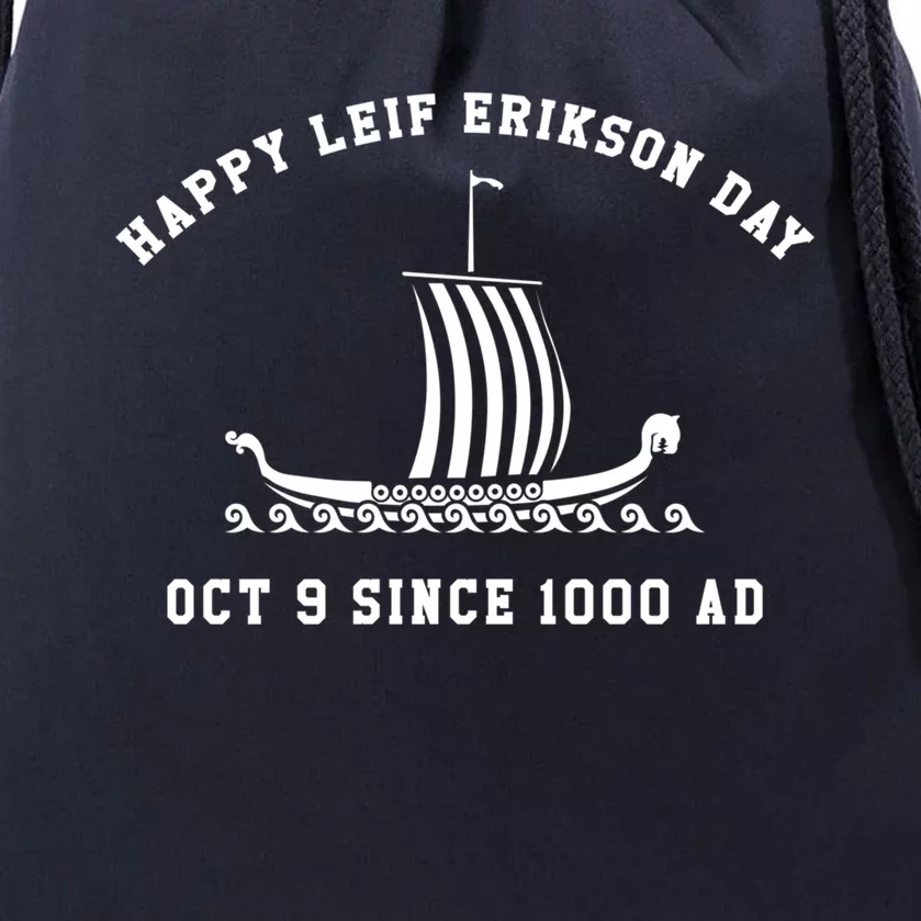 Leif Erikson Gift Raven Oct 9 Since 1000 Ad Leif Erikson Day Gift Drawstring Bag