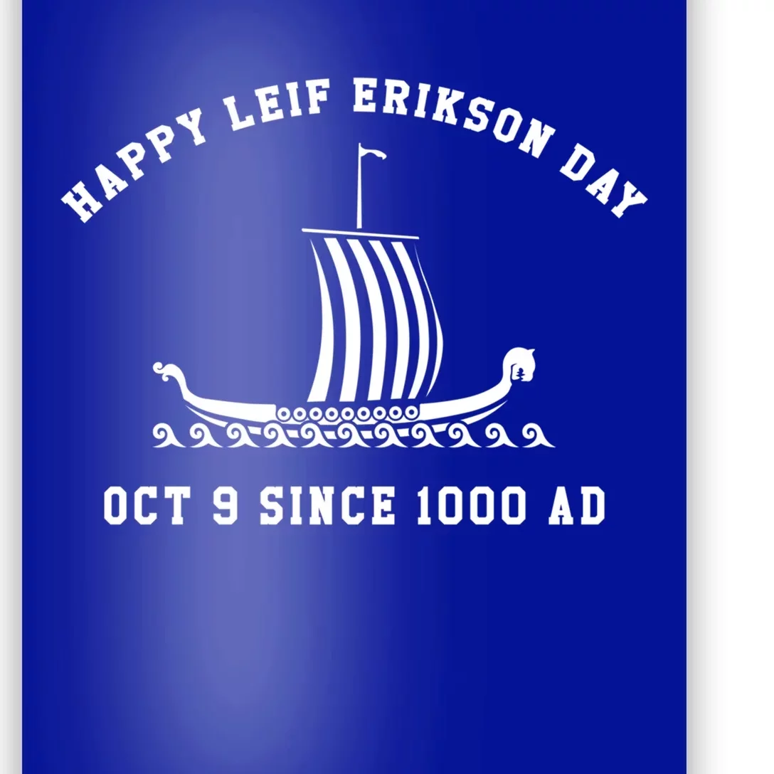 Leif Erikson Great Gift Raven Oct 9 Since 1000 Ad Leif Erikson Day Funny Gift Poster