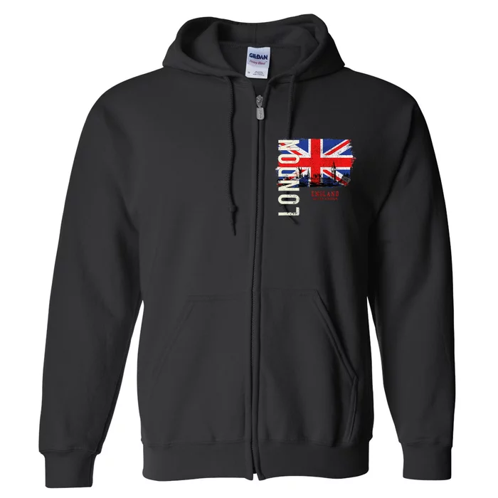 London England Great Britain Europe Full Zip Hoodie