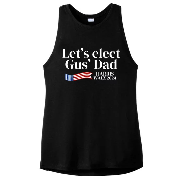 LetS Elect Gus Dad For Harris Walz 2024 Election Ladies Tri-Blend Wicking Tank