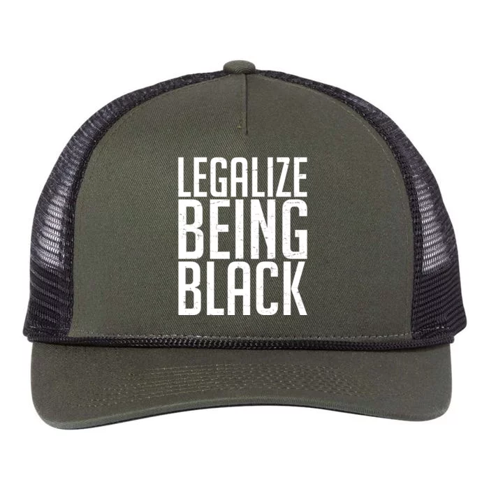 Legalize Being Black BLM Black Lives Matter Retro Rope Trucker Hat Cap