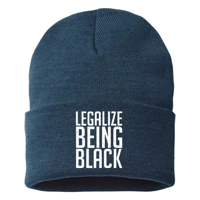 Legalize Being Black BLM Black Lives Matter Sustainable Knit Beanie