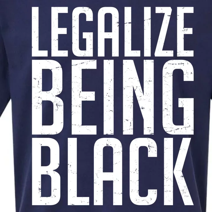 Legalize Being Black BLM Black Lives Matter Sueded Cloud Jersey T-Shirt