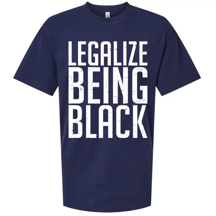 Legalize Being Black BLM Black Lives Matter Sueded Cloud Jersey T-Shirt