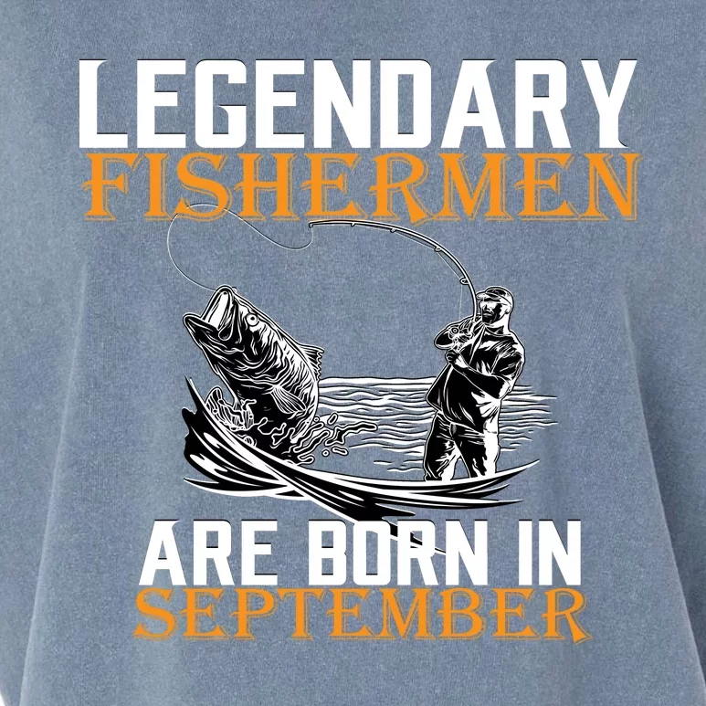 Legendary Fisherman Are Born In September Garment-Dyed Women's Muscle Tee