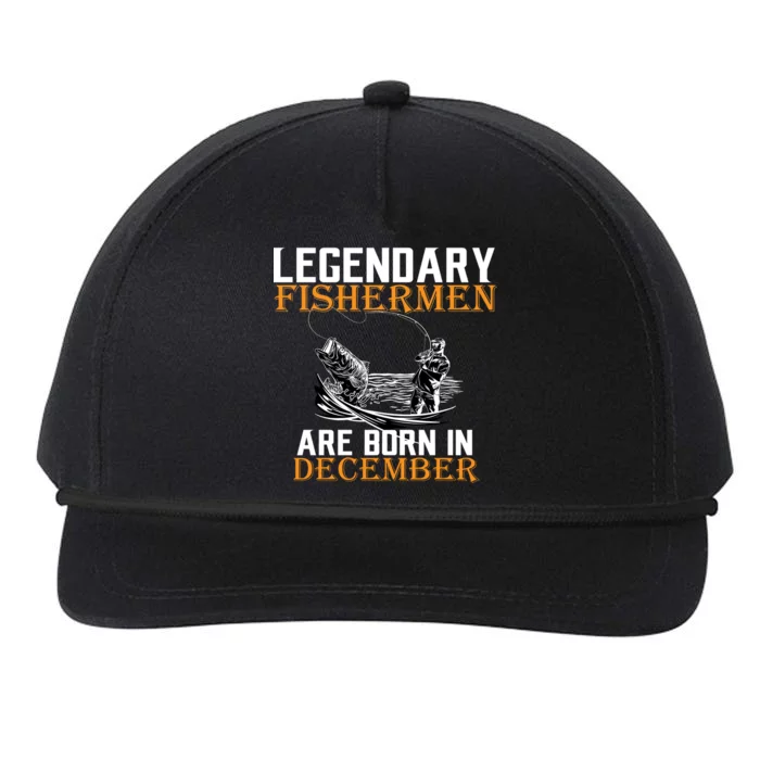 Legendary Fishermen Are Born In December Snapback Five-Panel Rope Hat