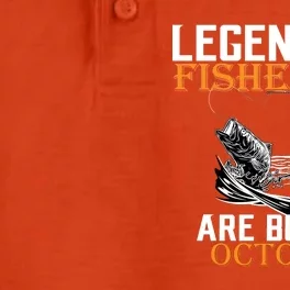 Legendary Fishermen Are Born In October Dry Zone Grid Performance Polo