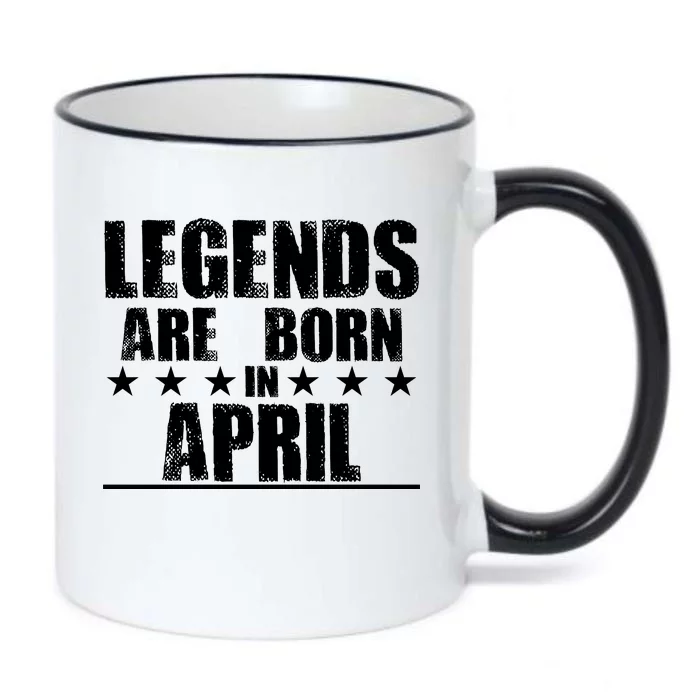 Legends Are Born In April Birthday Black Color Changing Mug