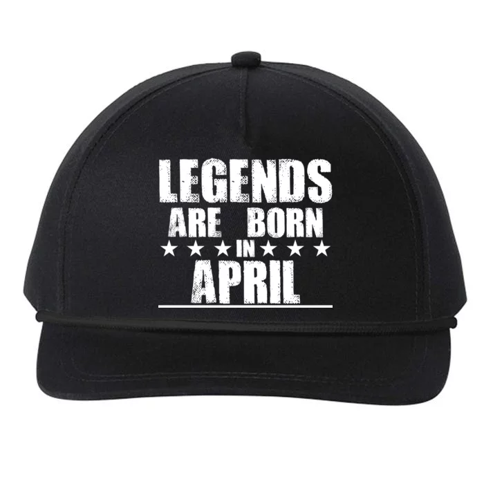 Legends Are Born In April Birthday Snapback Five-Panel Rope Hat