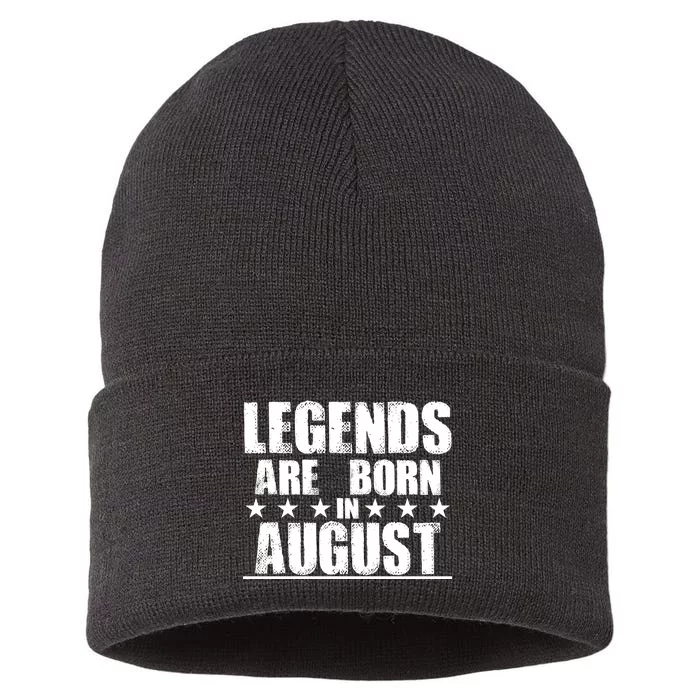 Legends Are Born In August Birthday Sustainable Knit Beanie