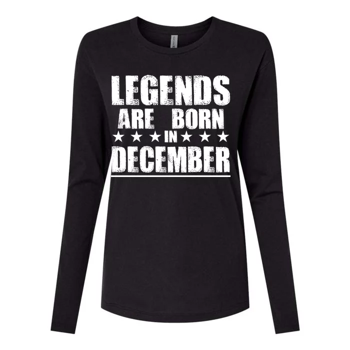 Legends Are Born In December Birthday Womens Cotton Relaxed Long Sleeve T-Shirt