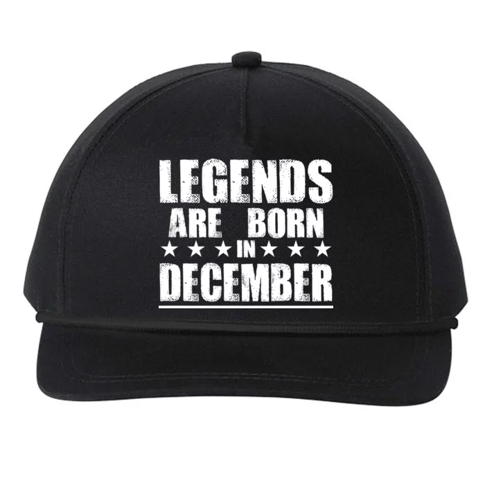 Legends Are Born In December Birthday Snapback Five-Panel Rope Hat