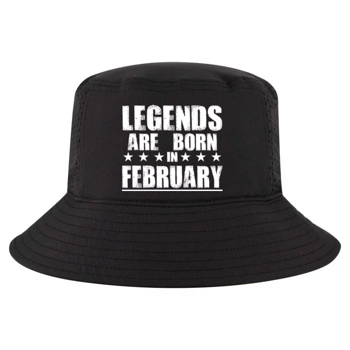 Legends Are Born In February Birthday Cool Comfort Performance Bucket Hat