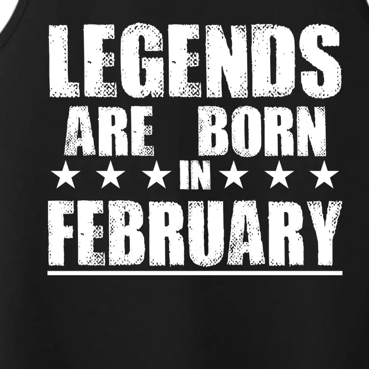 Legends Are Born In February Birthday Performance Tank