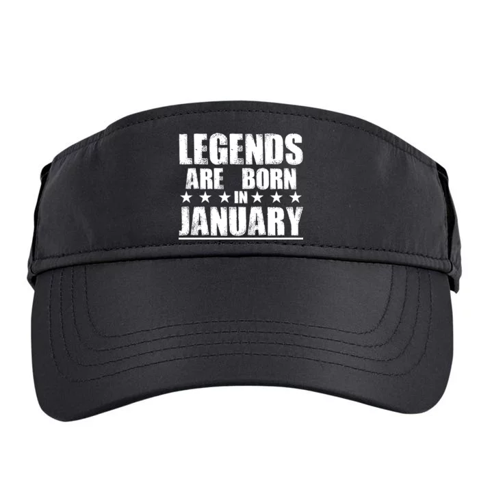 Legends Are Born In January Birthday Adult Drive Performance Visor