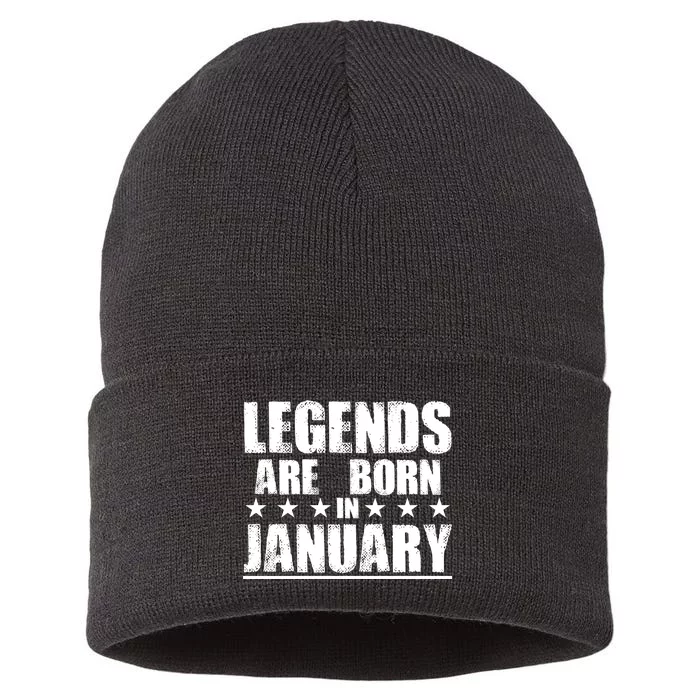 Legends Are Born In January Birthday Sustainable Knit Beanie