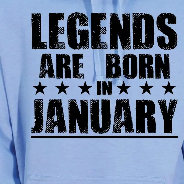 Legends Are Born In January Birthday Unisex Surf Hoodie