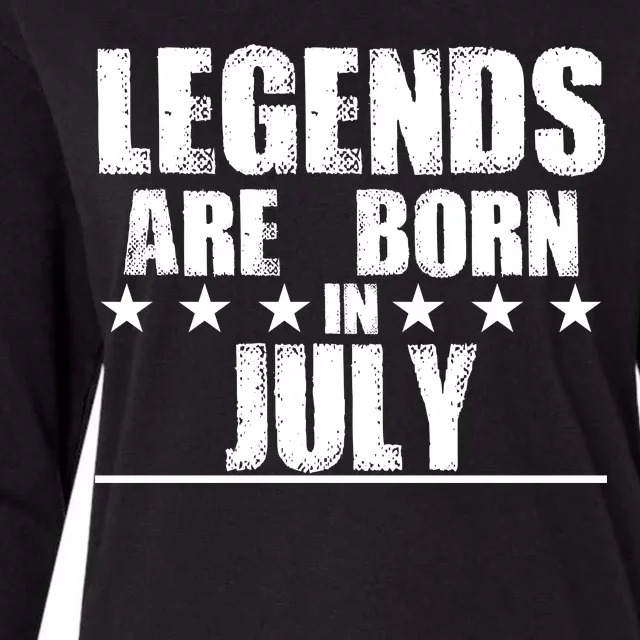 Legends Are Born In July Birthday Womens Cotton Relaxed Long Sleeve T-Shirt