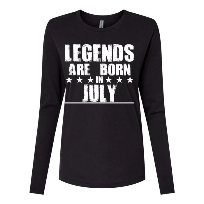 Legends Are Born In July Birthday Womens Cotton Relaxed Long Sleeve T-Shirt