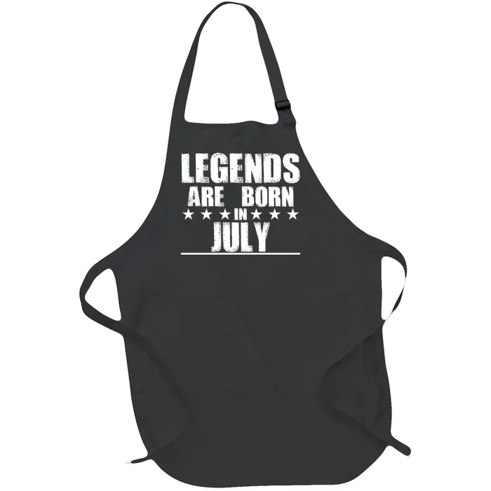 Legends Are Born In July Birthday Full-Length Apron With Pocket