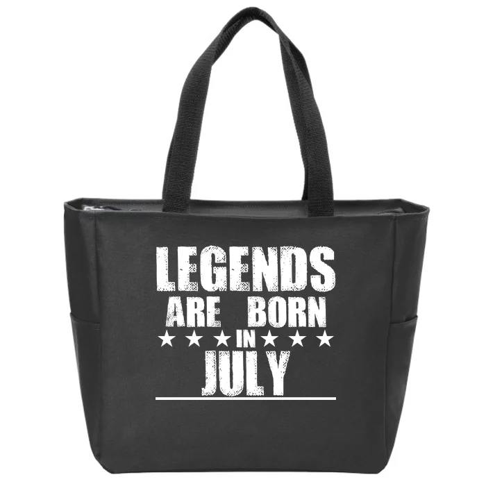 Legends Are Born In July Birthday Zip Tote Bag