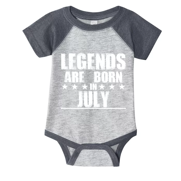 Legends Are Born In July Birthday Infant Baby Jersey Bodysuit