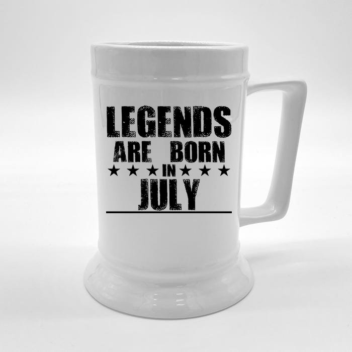 Legends Are Born In July Birthday Front & Back Beer Stein