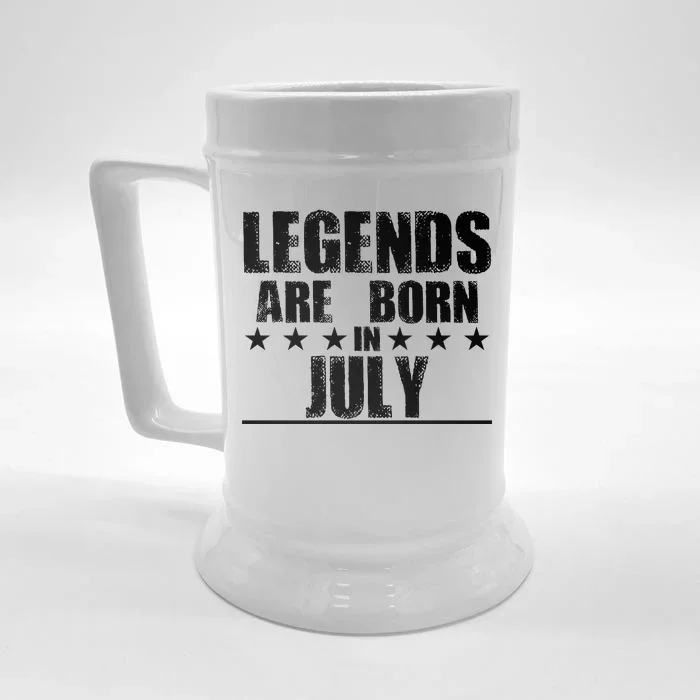 Legends Are Born In July Birthday Front & Back Beer Stein