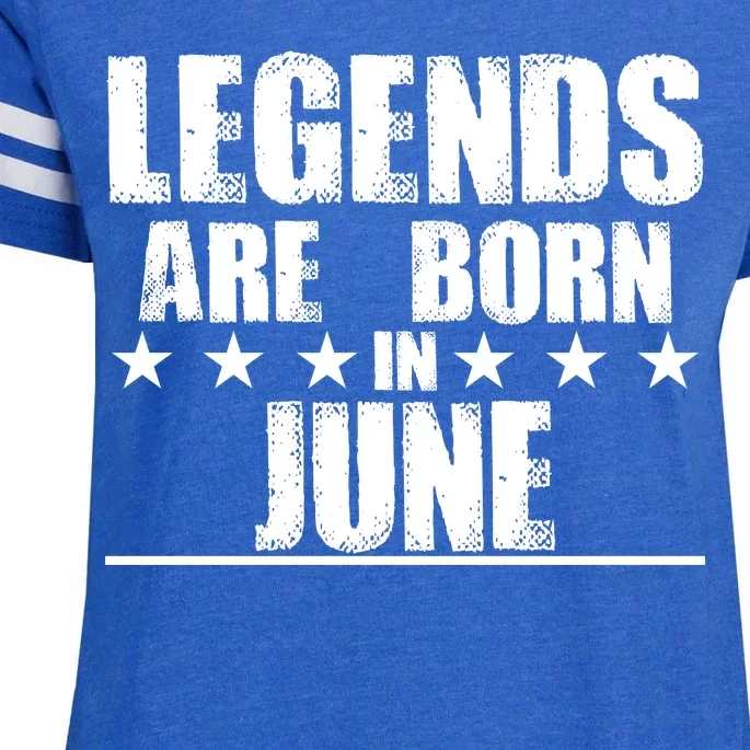 Legends Are Born In June Birthday Enza Ladies Jersey Football T-Shirt