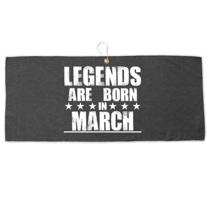 Legends Are Born In March Birthday Large Microfiber Waffle Golf Towel