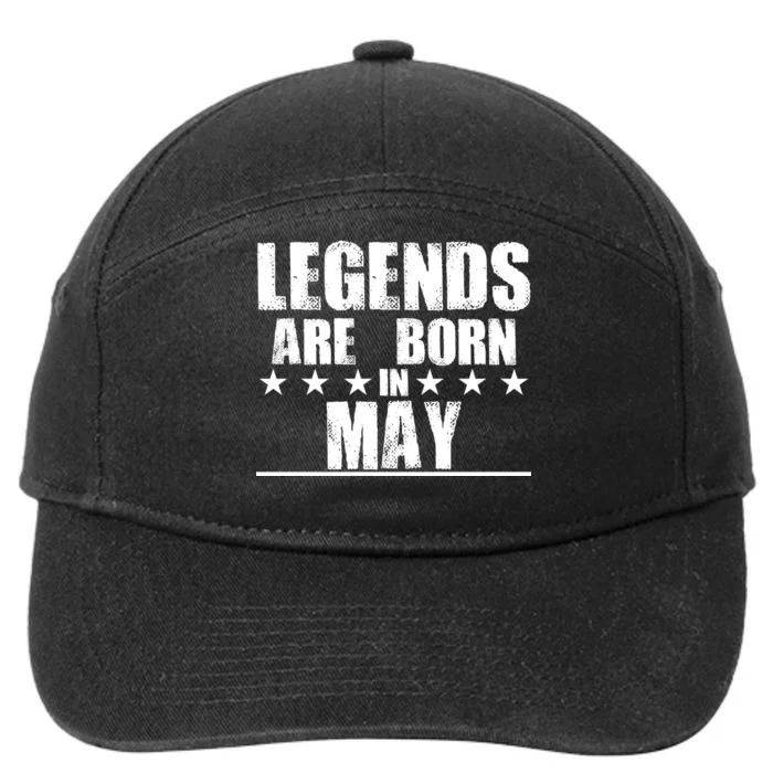 Legends Are Born In May Birthday 7-Panel Snapback Hat