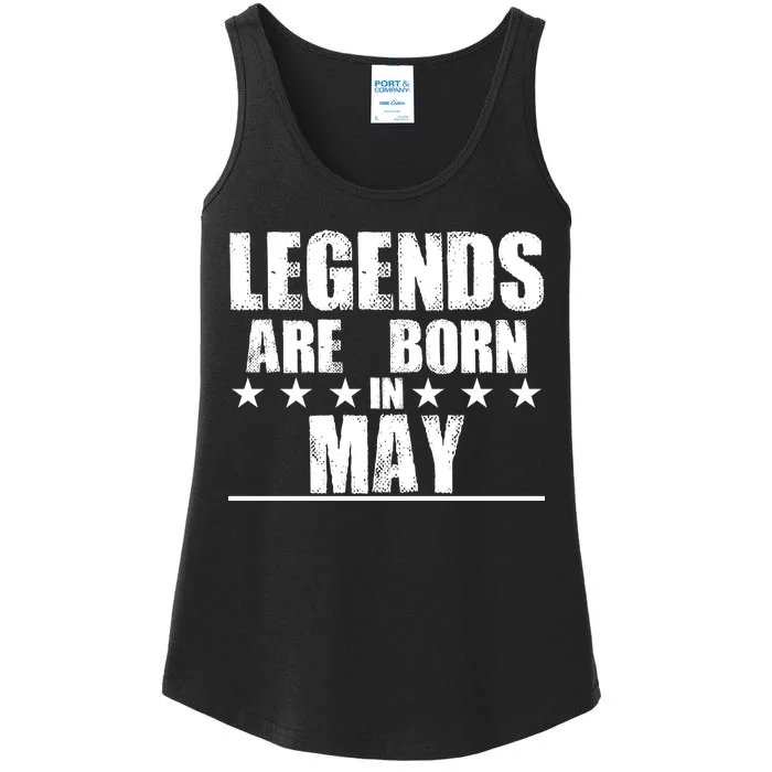 Legends Are Born In May Birthday Ladies Essential Tank