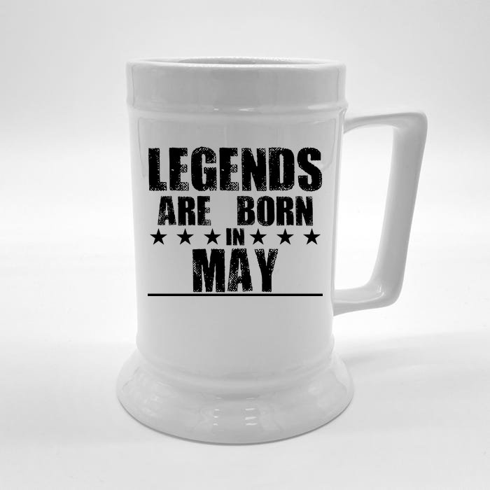 Legends Are Born In May Birthday Front & Back Beer Stein