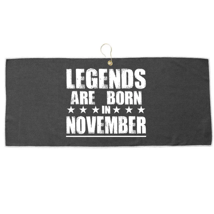 Legends Are Born In November Birthday Large Microfiber Waffle Golf Towel