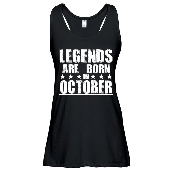 Legends Are Born In October Birthday Ladies Essential Flowy Tank