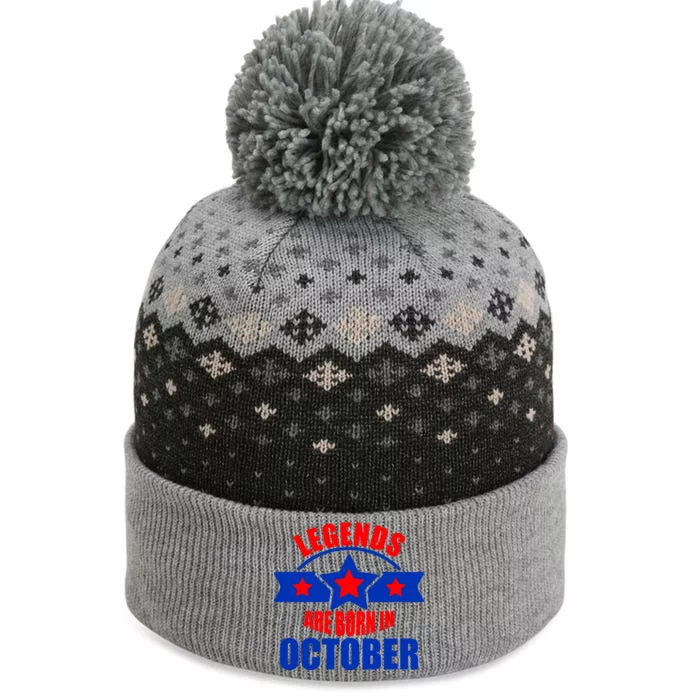 Legends Are Born in October Stars The Baniff Cuffed Pom Beanie