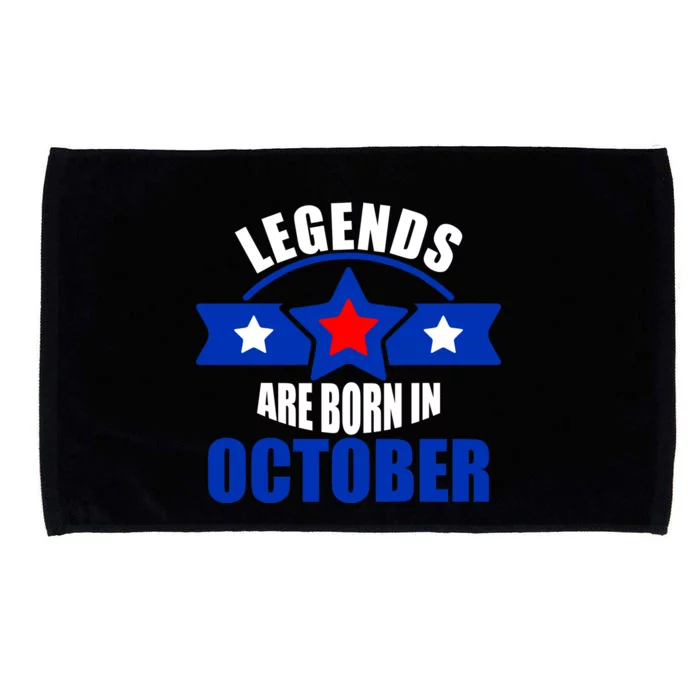 Legends Are Born in October Stars Microfiber Hand Towel