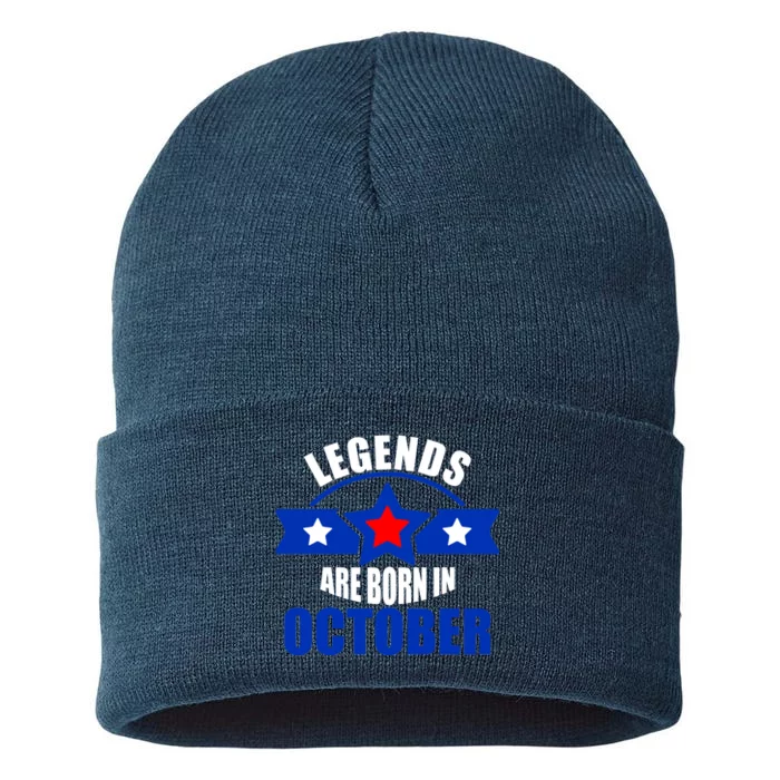 Legends Are Born in October Stars Sustainable Knit Beanie