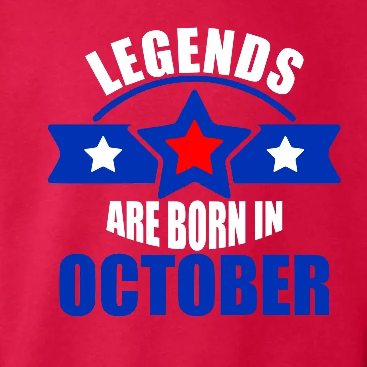 Legends Are Born in October Stars Toddler Hoodie